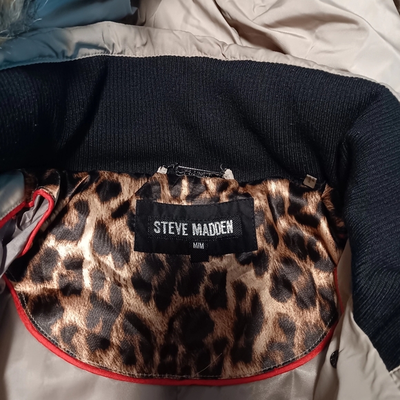 Womens Steve madden down coat with hood medium beige - Picture 3 of 6